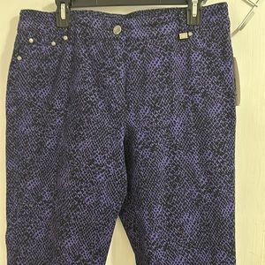 NWT Tanjay Women’s Purple Reigns Print Pants.